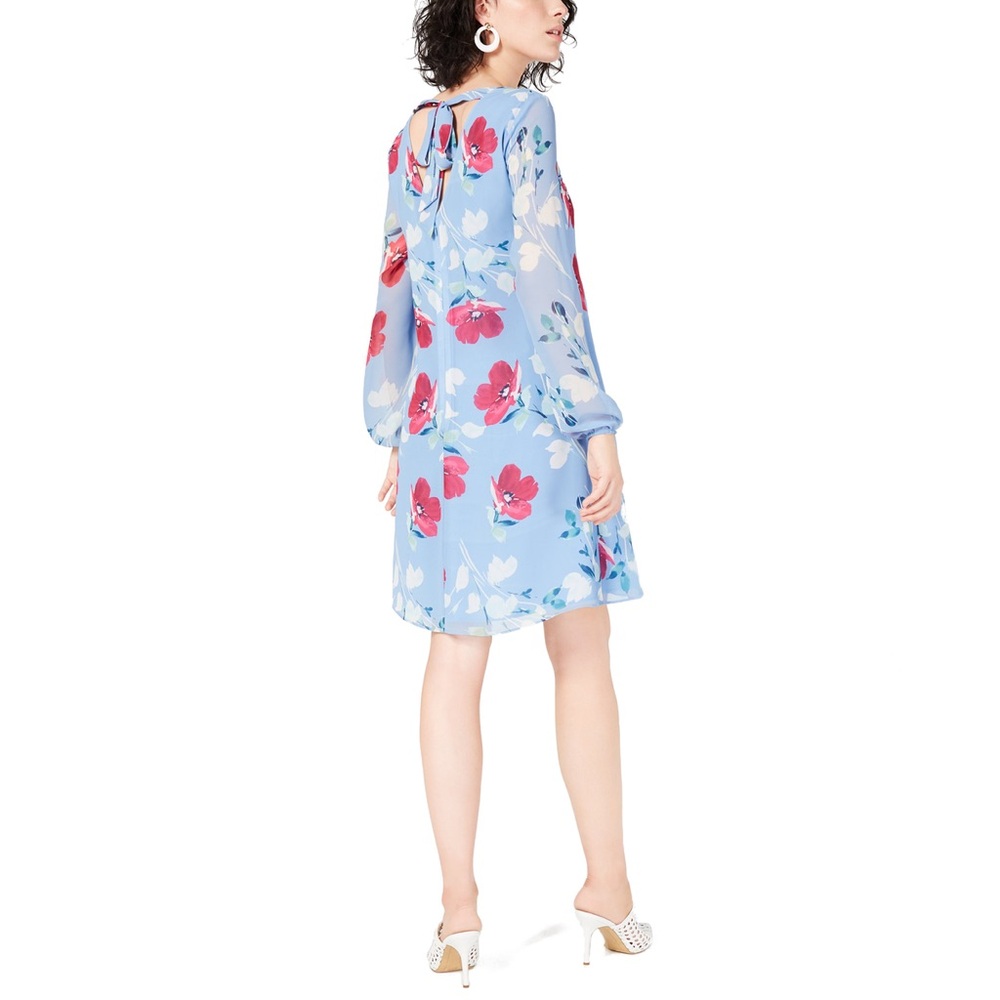 INC International Concepts Sky Blue Floral Dress XL NWT - Picture 2 of 7